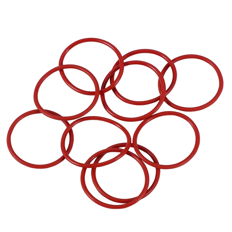 

O-rings, sealing rings, 10 pieces, 30 mm x 2 mm, silicone, red