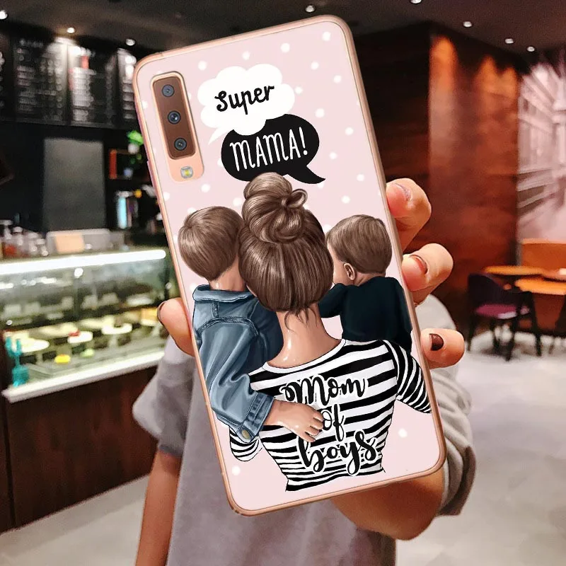 TPU Vogue Boss девушка каштановые волосы для прозрачный силиконовый кейс для samsung Galaxy A10 A30 A50 A70 A80 A7 A750 A6 A8 плюс A9 - Цвет: TPU