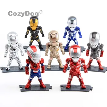 

7 Pcs/set 9 CM Superhero Superman PVC Action Figures Toys Collectible Model Captain America Figures Kids Birthday Gift
