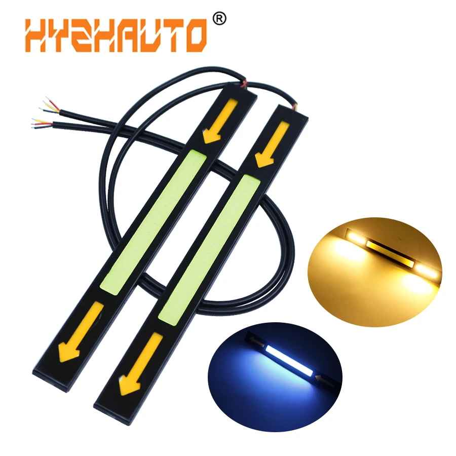 YCCPAUTO-Car-Turn-Signal-DRL-Side-Indicator-Lights-Arrow-Panel-Straight-Lamp-Ice-Blue-White-Blue