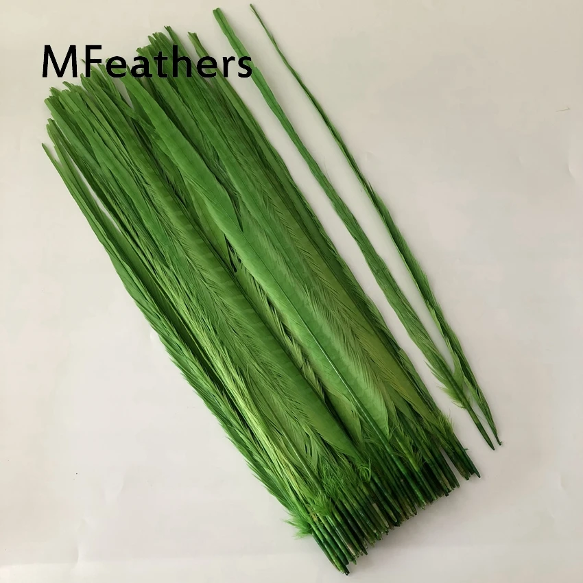 MFeathers 100 шт яблоко зеленое окрашенное Ringneck перо фазана 50-55 см 20-2" натуральный леди Амхерст хвосты фазана оперение карнавал