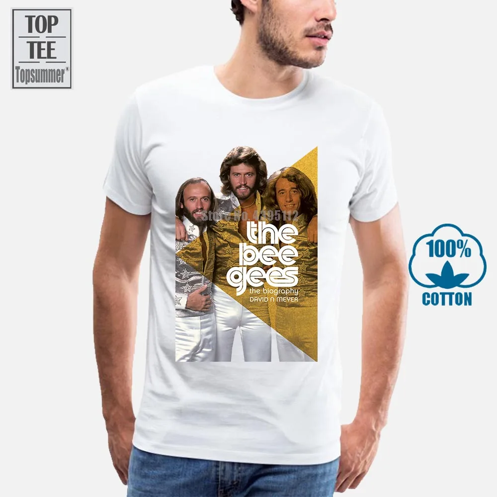 Women Bee Gees T Shirts White Color Short Sleeve Fashion T-Shirt Top Tees Tshirt Female | Мужская одежда