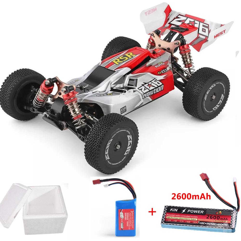 

WLtoys 144001 1/14 2.4G 4WD High Speed Racing RC Car Vehicle Models 60km/h 7.4V 2600mAh Battery