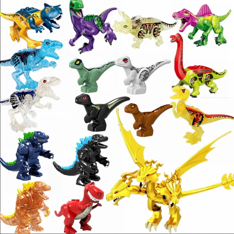 

Legoing Dinosaur World Raptor Baby Tyrannosaurus Rex Figures Model Building Blocks Children Toys Jurassic Dinosaurs Legoings Toy