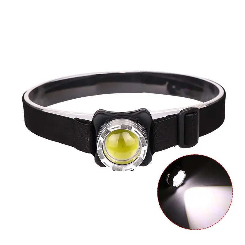 

HobbyLane Headlamp USB Rechargeable Headlight COB LED Head Light with Built-in Battery Waterproof Head Lamp White Lighting