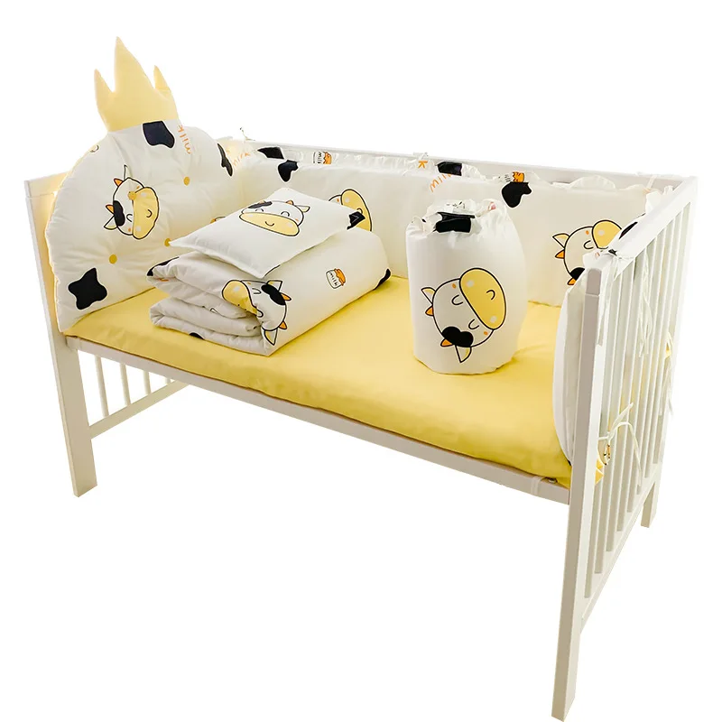 Baby Bed Bumpers Baby Cot Protection Bedding Kit Surroudings Cotton Removable Washble Children's Beds (2)