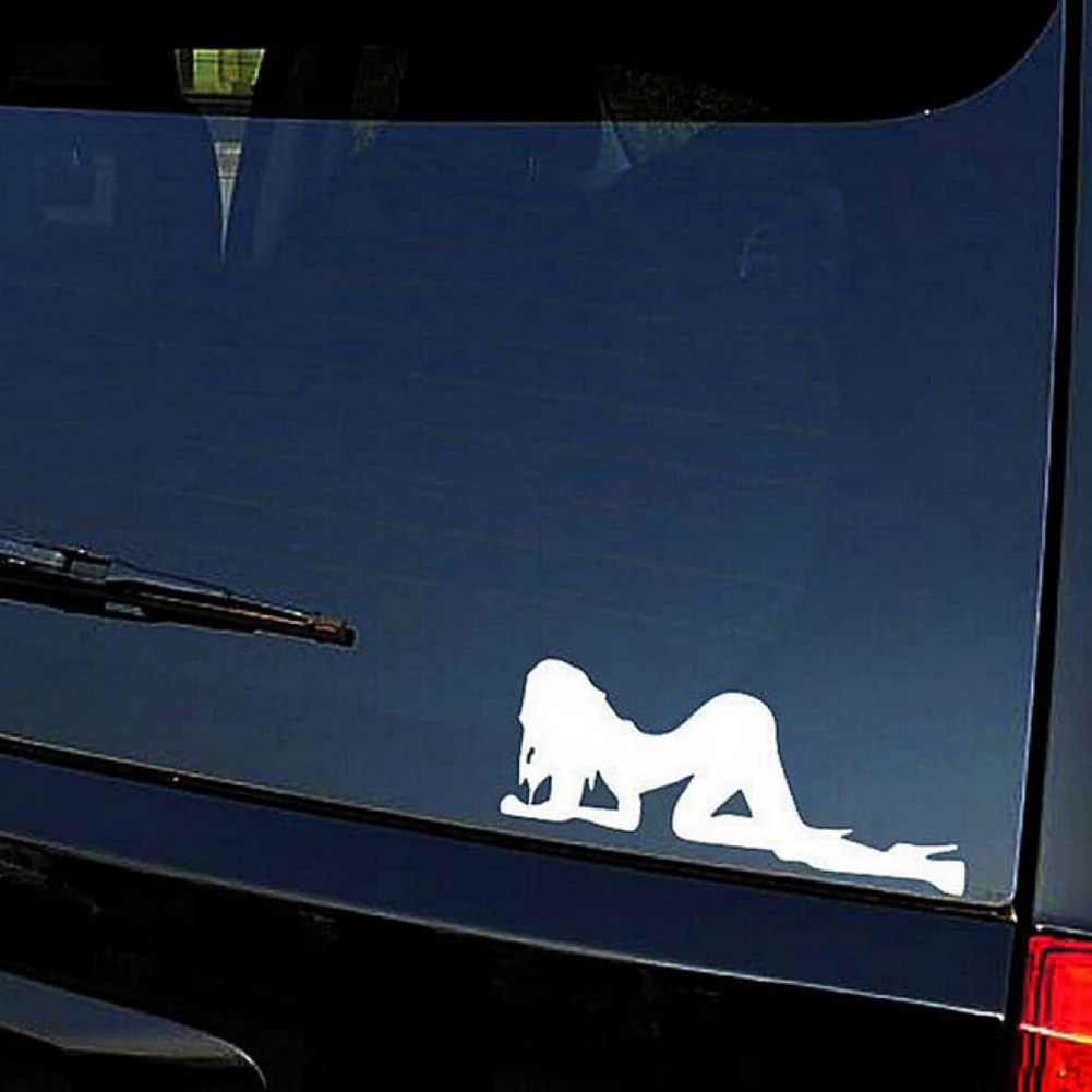 

Car Sticker Sexy Lady Decal Funny Gas Fuel Tank Cap Cover Waterproof PET Black/White Fashionable Cartoon