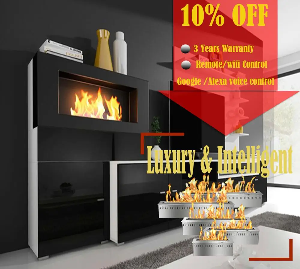 

on sale 48 inch inno chimenea insert quemador bioetanol inteligente