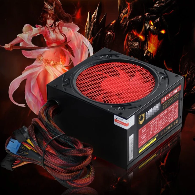 Блок питания для SpeedCruiser ATX 12V Intel AMD I5 I7 I9 блок питания двойной 8P GPU Номинальная 550 Вт Пиковая 750 Вт блок питания GT-750WS