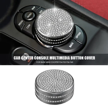 

Diamond Car Center Console Multimedia Button Decoration Trim Cover for BMW MINI Cooper F54 F55 F56 F60