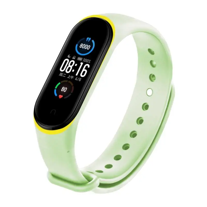 Светящийся браслет для xiaomi mi band 5 новейшая Замена Mi Band с ночным освещением Прямая