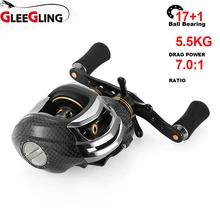 Baitcasing Рыболовные катушки 7,0: 1 соотношение 17BB+ 1 шарикоподшипник приманка литье колесо ручка Рыболовная катушка один способ сцепления катушка соленой воды