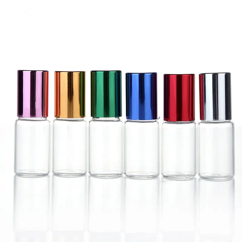 

20pcs/Lot 5ml 10ml Travel Portable Roll-on Perfume Bottle Sample Empty Containers Roller Ball Clear Glass Mini Refillable Bottle