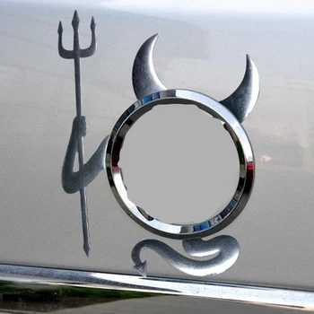 

3D Chrome Devil Decal Car accessories funny car sticker! For BMW X-series 3-series 5-series 7-series E F-series