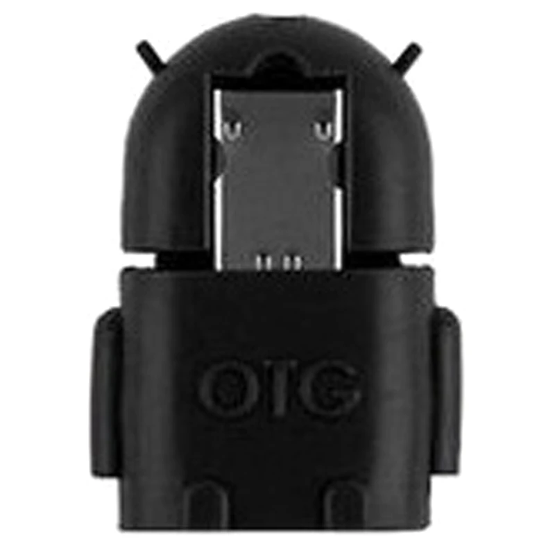 BK Мини в форме робота все микро-usb для устройств на аndroid к USB 2,0 конвертер USB OTG кабель адаптер для планшетных ПК для samsung S3 S4 S5 для Xiaomi - Цвет: BK