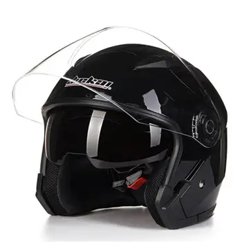 

Motorcycle Helmets High Strength Open Face Capacete Motorcycle Vintage Helmets with Dual Lens Motorbiker Scooter Riding Helmet
