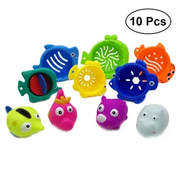 

10Pcs Funny Plastic Cute Discovery Toys Stacking Cups Early Educational Toys Developmental Educational Stacker Toys for Toddlers