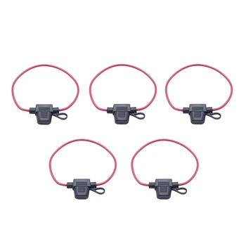 

5Pcs Car Inline Standard Blade Fuse Holders Splash Proof DC 12V 30A Fuses for Automotive