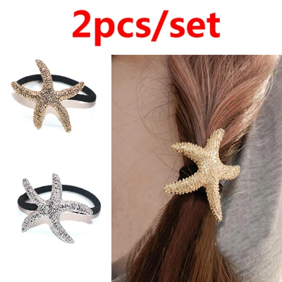 2pcs Style 6 Женские резинки тиара бант из атласной ленты Эластичная резинка для волос Веревка резинки конский хвост держатель резинка для девочек аксессуары для волос - Цвет: 2pcs Style 6