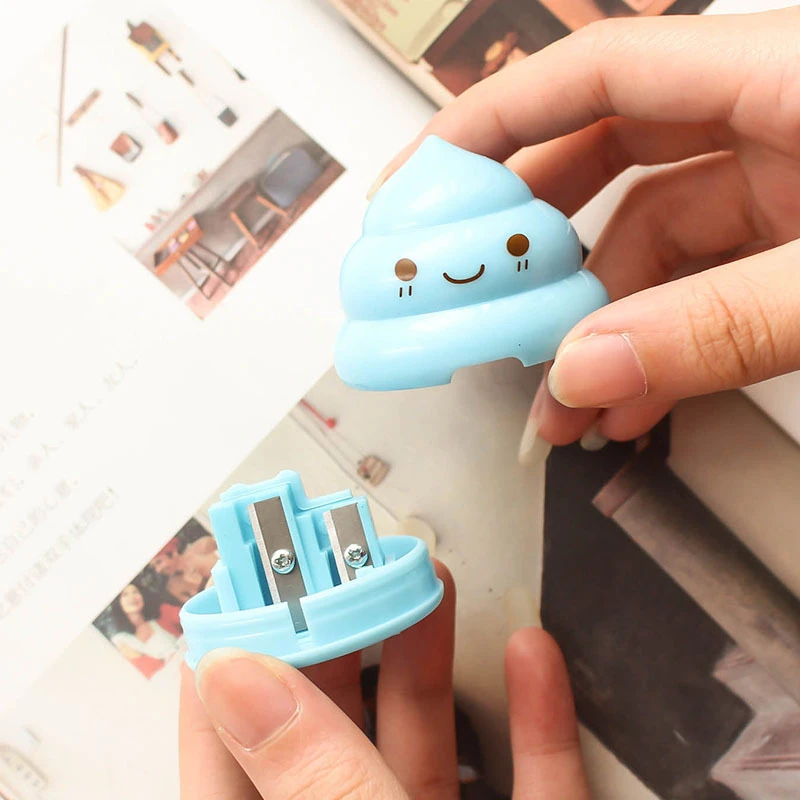 Mini Pencil Sharpeners Shit Shape Mechanical Double Sharpener Pen Cutter Tool School Office Supplies Cute for Kids Gifts|Точилки для
