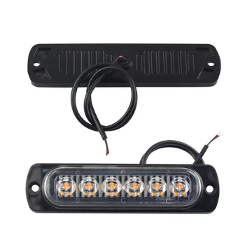 

Emergency Strobe Light 6 LED Amber Universal 12V Flashing Recovery Warning Side Beacon Caution For Car Truck New