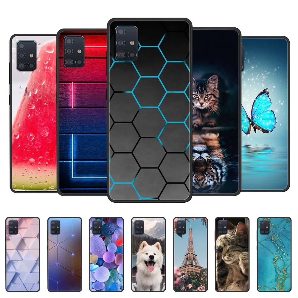 Чехол-накладка для Samsung Galaxy A31, A51, A71, A51, A71, A31, A315, A515, A715, силиконовый, мягкий