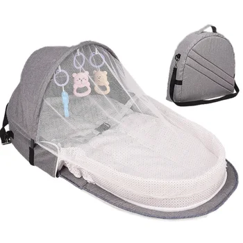 

Baby Bed Travel Sun Protection Mosquito Net With Portable Bassinet Baby Foldable Breathable Infant Sleeping Basket 3 Colors