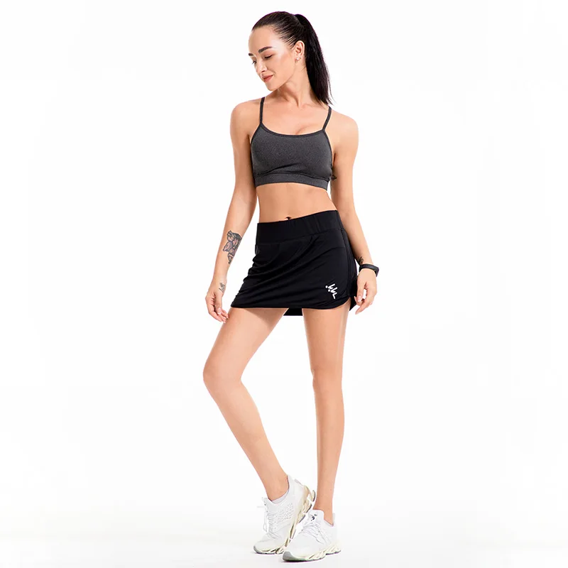 Женская активная спортивная Skort легкая юбка с карманами для бега и тенниса Гольф тренировки