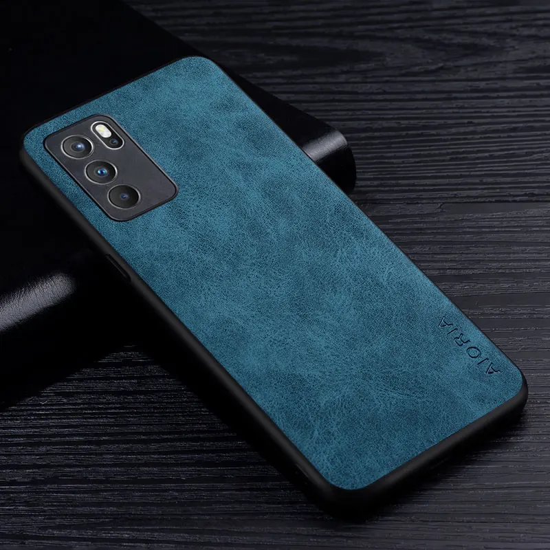 Premium PU Leathe Phone Case for Oppo Reno 6 Pro Plus Scratch-Resistant Solid Color Cover for Oppo Reno6 Pro Plus 4G 5G Case best case for android phone Cases For OPPO