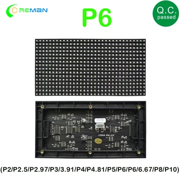 

HD led module p6 16*32 dots 192X96mm CE ROHS P4 P5 P6 indoor rgb full color led module matrix panel