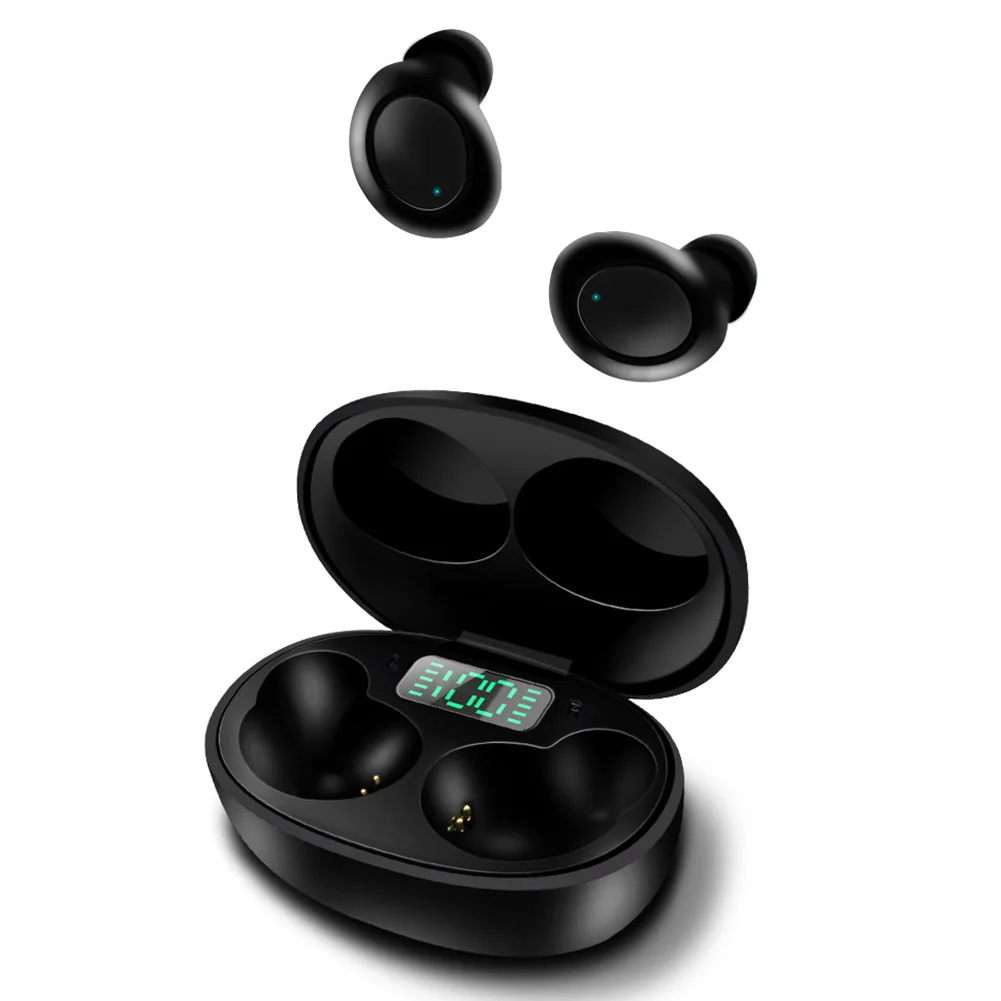 Waterproof Bluetooth 5 0 Headset with LED Display Noise Reduction Charging Box