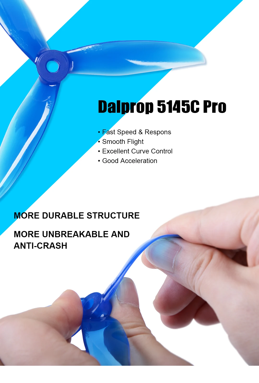 Партия из 12 пар, набор из 24 штук, Модернизированный DALPROP Циклон T5145C PRO 5145 с 3-мя лезвиями с видом от первого лица пропеллер Попо вращение по часовой стрелке и против для вентильного двигателя дрона с дистанционным управлением с видом от первого лица