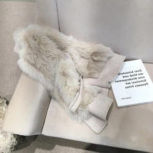Меховой жилет qiu dong han edition, жилет из нарезанного лисьего меха maomao show, женское тонкое короткое пальто