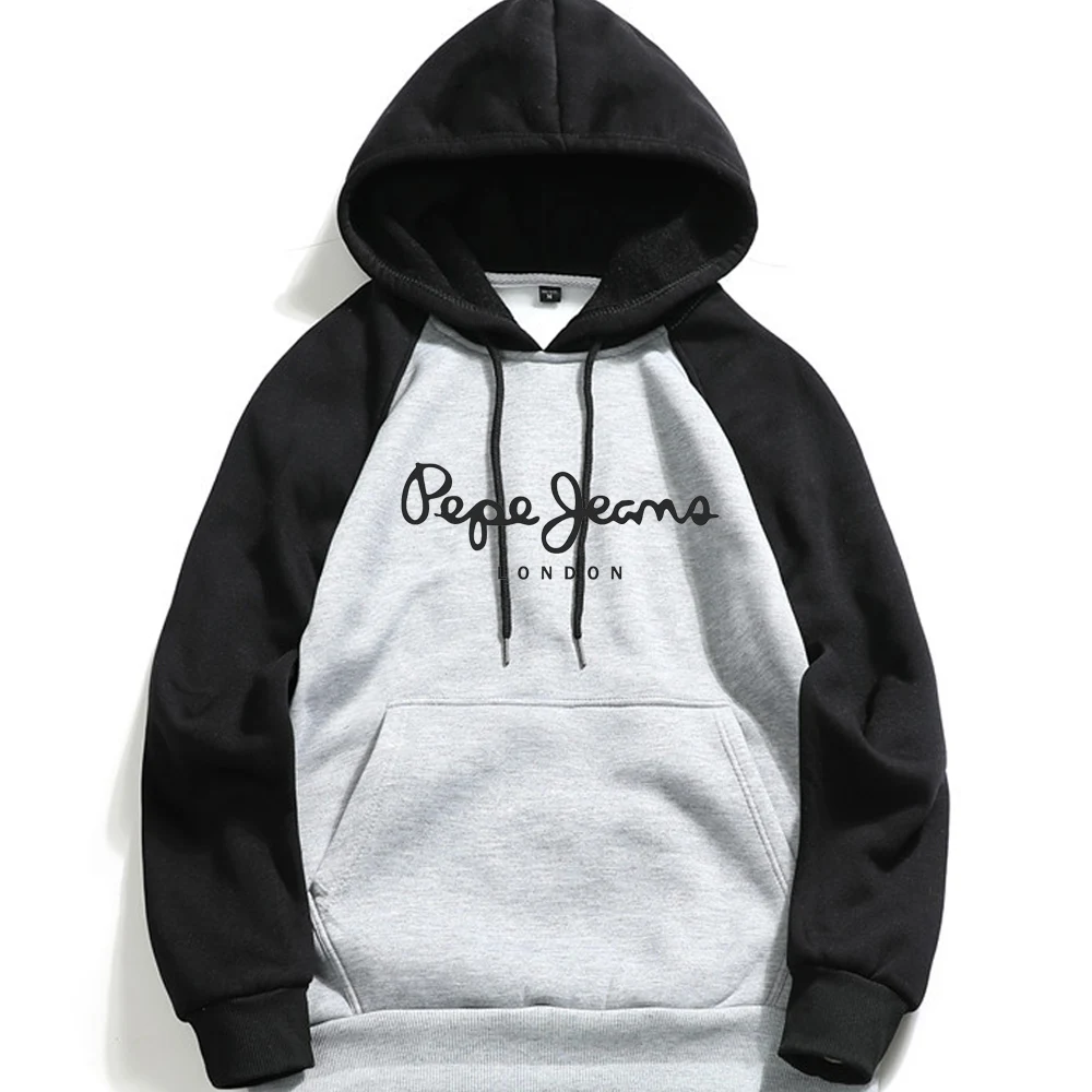 

Men's Hooded Sweatshirt Brand Embroidery Letter Print Long Sleeve Hoodies Man 100% Cotton Hoodie Fleece White High Quality