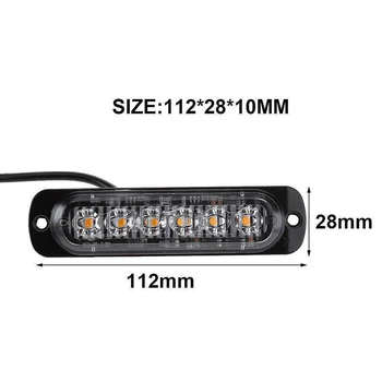 

DC 12V-24V 18W LED Safety Warning Flash Strobe Light Lamp Bar For Car Motorcycle