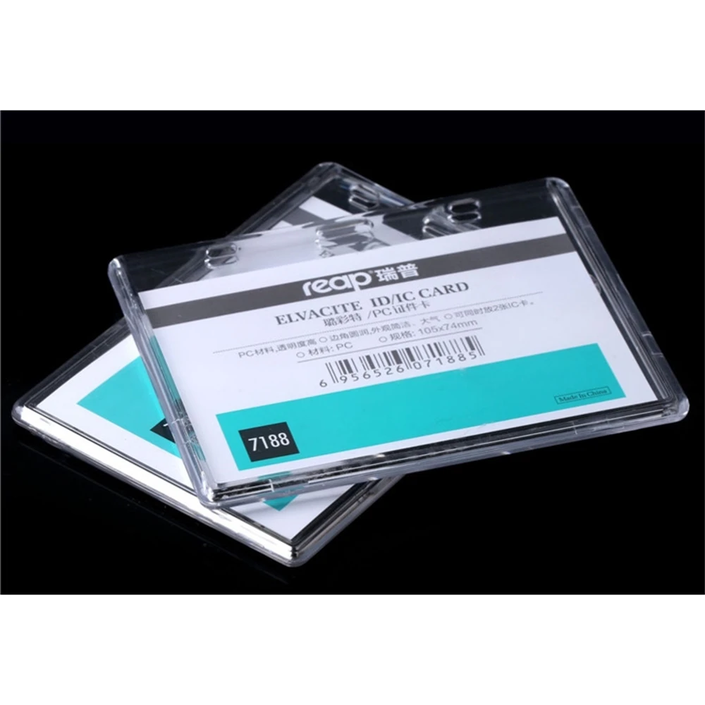 105x74mm Plus Transparency Exhibition Permit Card Badge Holder + Lanyard,trade Show Crystal Clear Card Holder Office Supplier