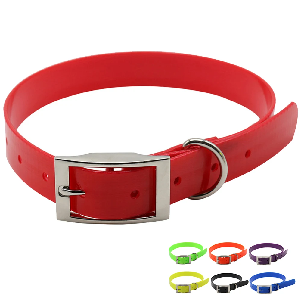 Adjustable Pet Dog Collar Durable Puppy Multicolor TPU Collars Leash Waterproof Pets Accessories Collar for Dog Chihuahua French pu leather dog collar durable dogs cat neck strap paw print puppy pug collars reflective pet collars fashion pets accessories