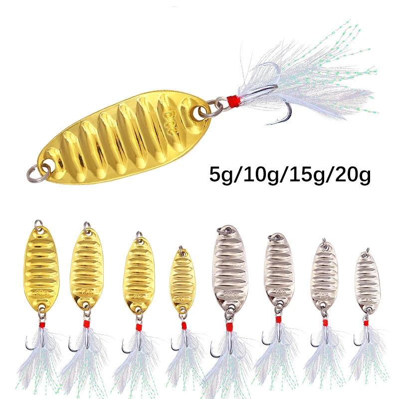 1pcs Lure Spoon Fishing Lures Pesca Wobblers Spinner Baits Shads Sequin Metal Jigging For Carp Fishing Topwater Isca Bass