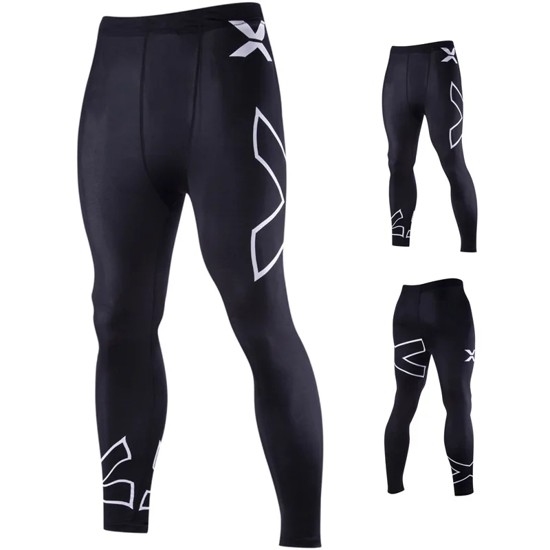 

2018 Autumn And Winter AliExpress Foreign Trade New Style Men Sports Fitness Tight Trousers Riding Running Fitness Pants Quick-D