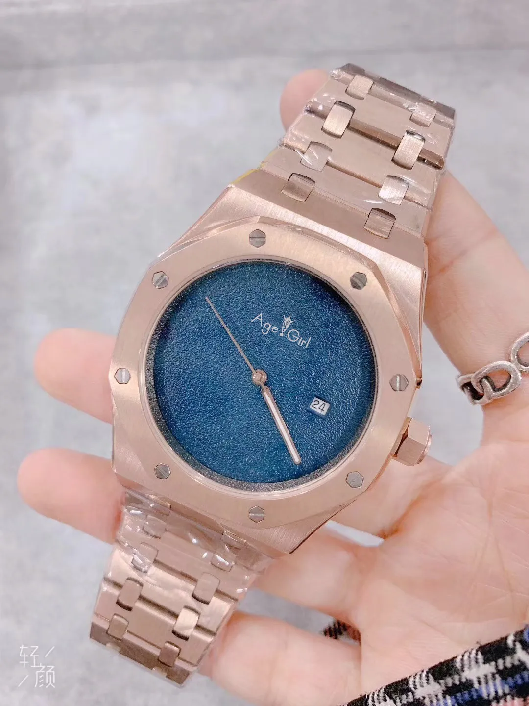 

Luxury Brand New Men Sport Watch Stainless Steel Automatic Mechanical Self Wind Rose Gold Blue Limited Royal Sapphire Glass Oaks