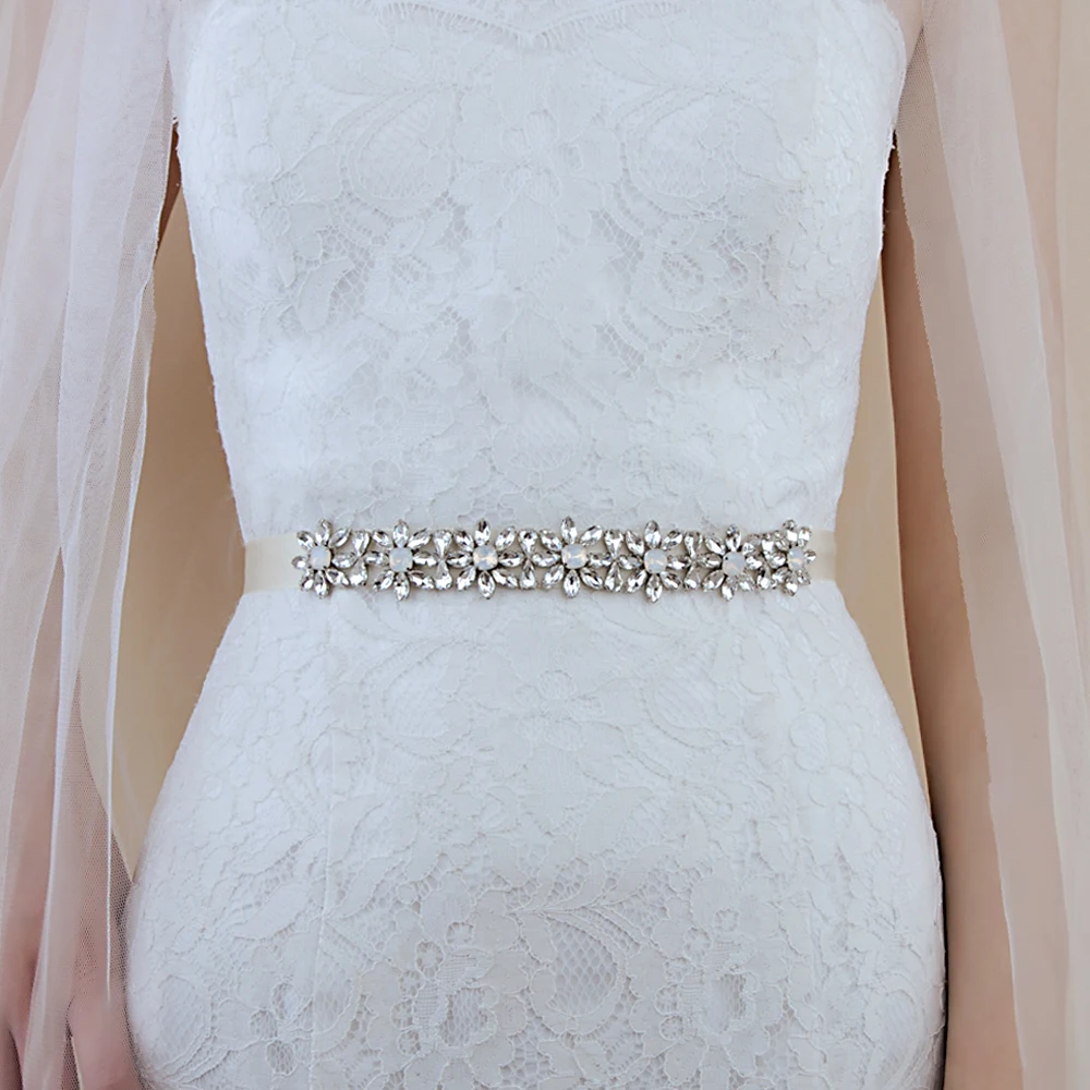 

TRiXY S335 Crystal Rhinestones Bridal Belt Crystal Ribbons Wedding Belt Sash Bridal Bridesmaids Dresses Accessories