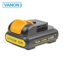 VANON 12V 2000mAh литий-ионная батарея для DeWalt DCB120 перезаряжаемые электроинструменты 10,8 V 2.0Ah литий-ионная DCB127 DCF610