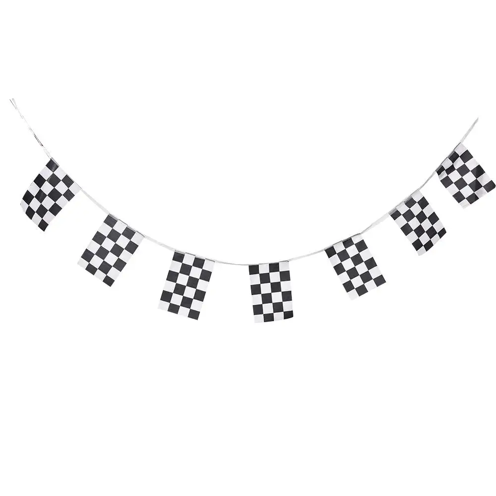 

Hanging Flag Black And White Plaid String Flag Racing Square Flag For Racing Parties Theme Parties Decoration Supplies New