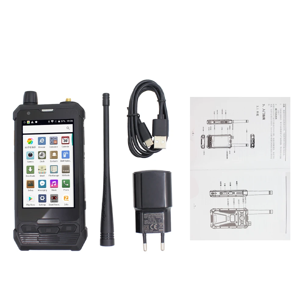 4G LTE сеть рация телефон Zello PTT смартфон 5 Вт Аналоговый и DMR UHF 400-470 МГц двухстороннее радио