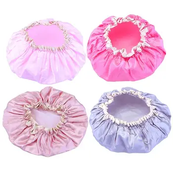 

4pcs Waterproof Double Layer Shower Caps for Hotel Salon Bathroom