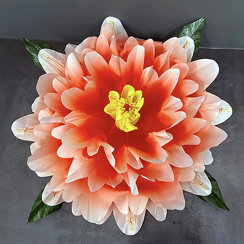 

Peony Production Gradient (47cm,Yellow/Red/Pink Color) Magic Trick Stage Gimmick Comedy Empty Hand Appearing Peony Flower Magia