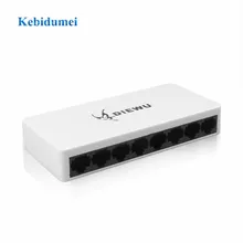 Kebidumei 8 Порты и разъёмы Сетевой коммутатор Ethernet-коммутатор Смарт 10/100 Мбит порт Lan сетевой коммутатор Gigabit Lan концентратор Ethernet с адаптер для розеток европейского стандарта