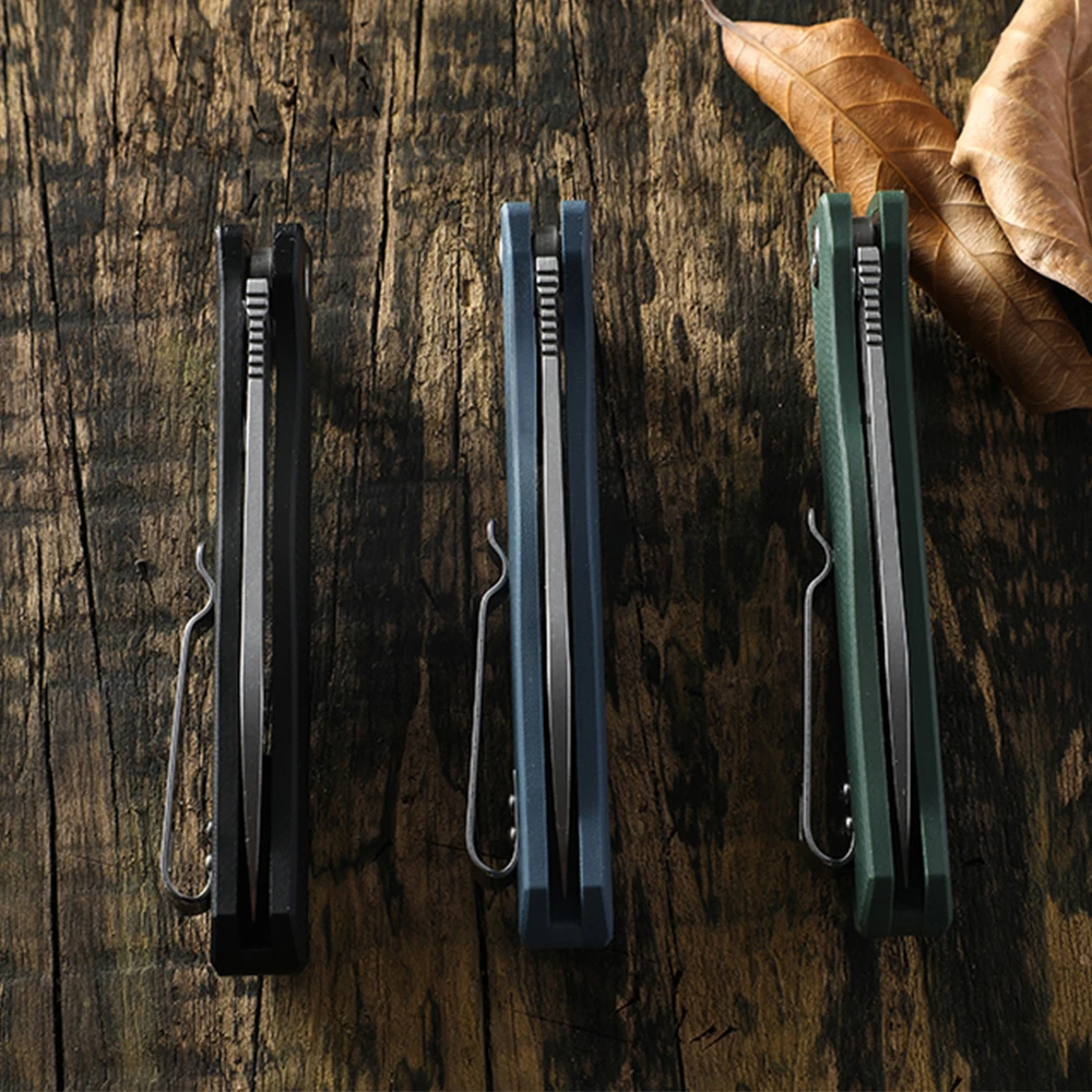 Billig Versteinertes fisch neue folding messer G10 griff D2 lager taktische Tasche messer outdoor selbstverteidigung jagd cutter EDC werkzeuge