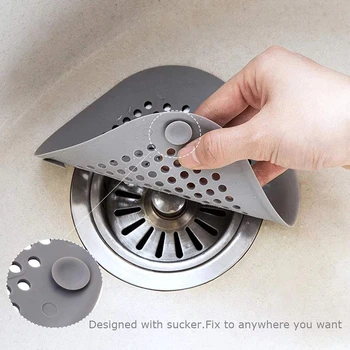 

Shower Drain Covers Silicone Tube Drain Hair Catcher Stopper with Sucker for Bathroom Kitchen ubber Bathtub Sink Strainer Plug