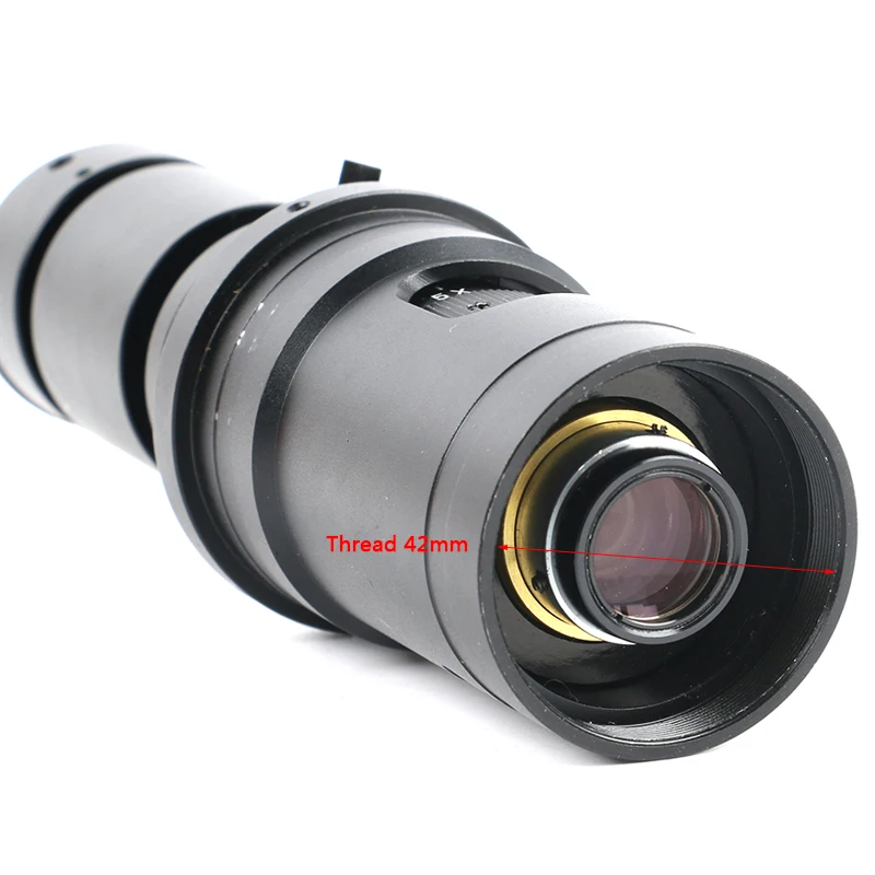 FHD 0.7X-5X Adjustable Magnification Continuously Variable 200X 500X C mount Zoom Lens For HDMI VGA USB Video Microscope Camera